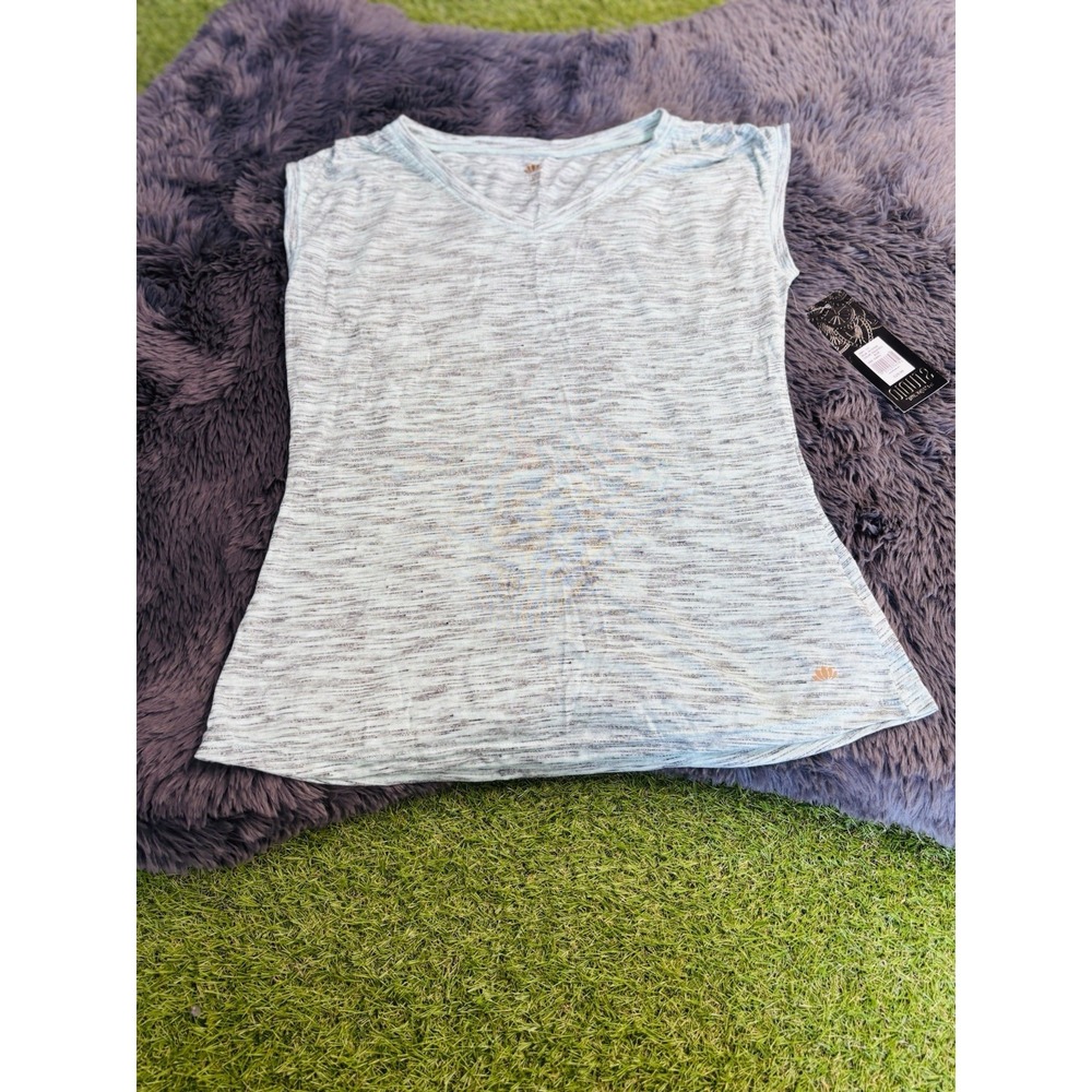 NEW Energy Zone Women's S Small Tee Shirt Heather Blue Green